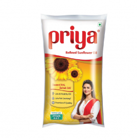 Priya Refined Sunflower Oil   Pack  1 litre